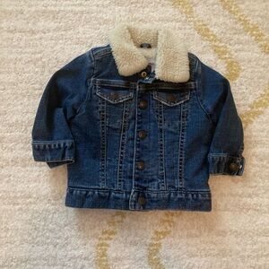 Old Navy Denim Sherpa-Lined Jacket 12-18 months